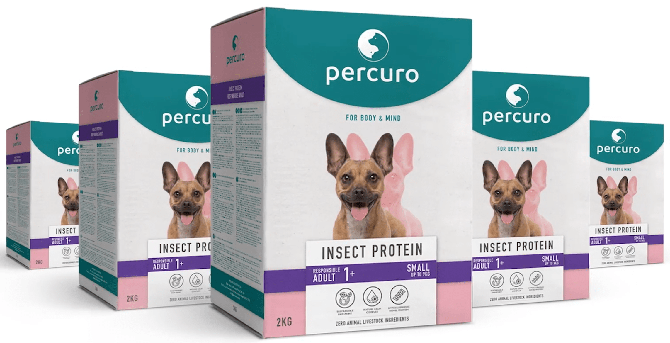 producto de comida para perros sin carne - Banner de producto Percuro Insect Protein Food and Treats