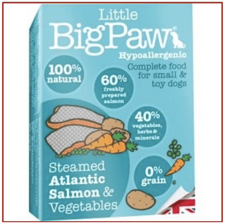 Salmón del Atlántico al vapor y verduras Little Big Paw